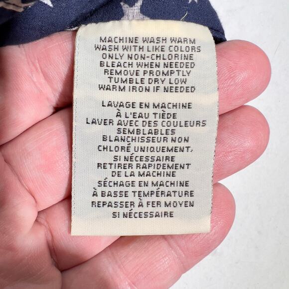 Denim & Supply Ralph Lauren Button Shirt Men XXL Reg Fit Red White Stars on Blue - Picture 8 of 12